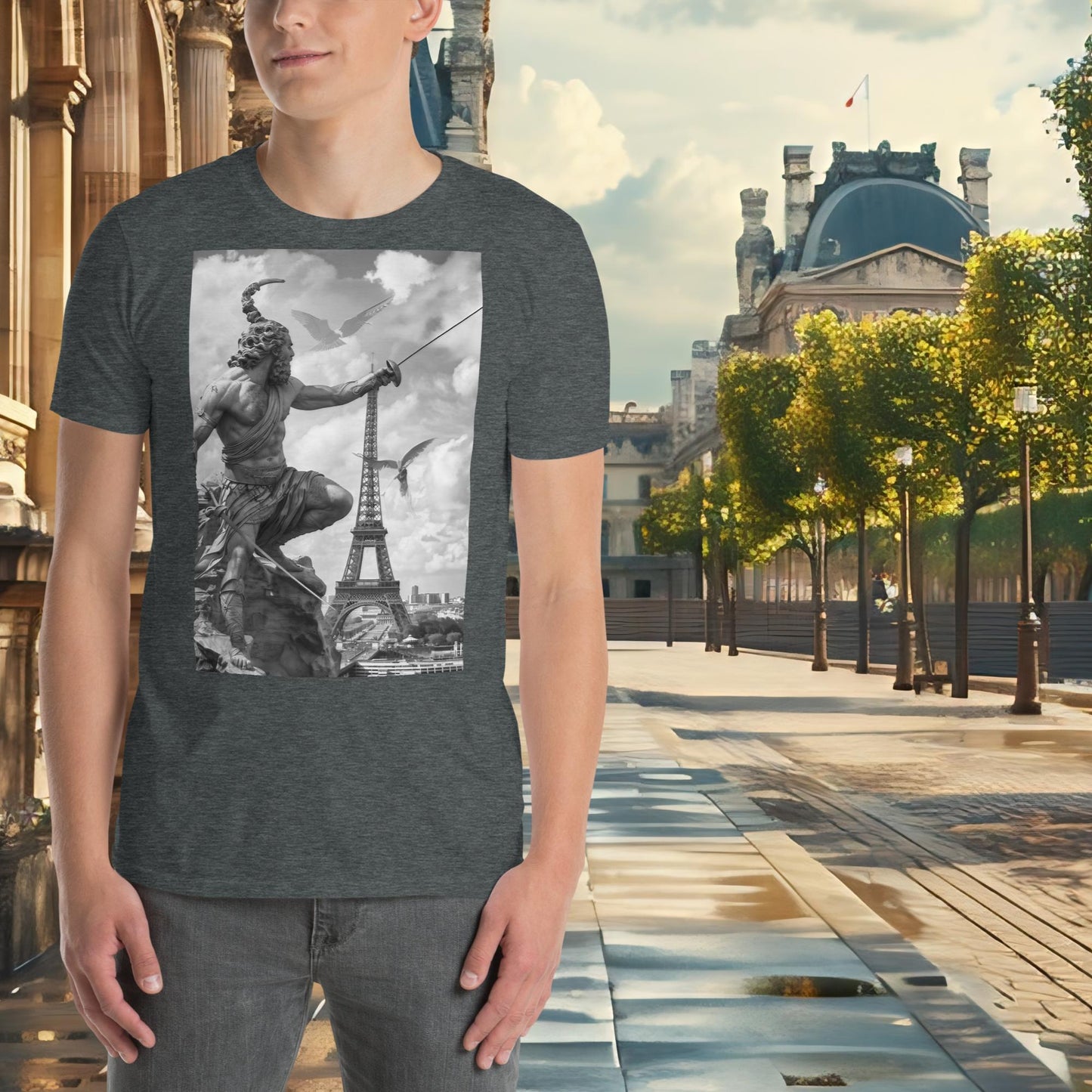 Paris Olympics Fencing Zeus T-Shirt