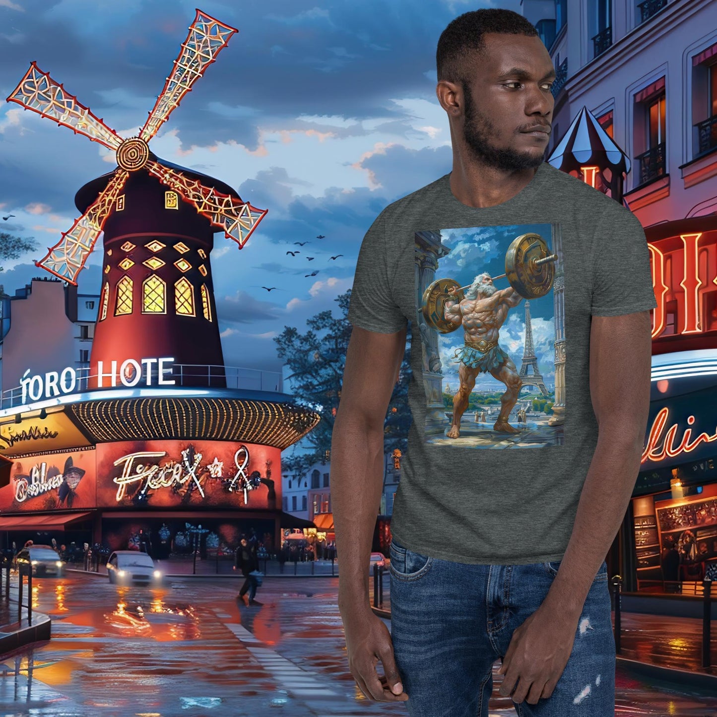 T-shirt Zeus d'haltérophilie des Jeux Olympiques de Paris