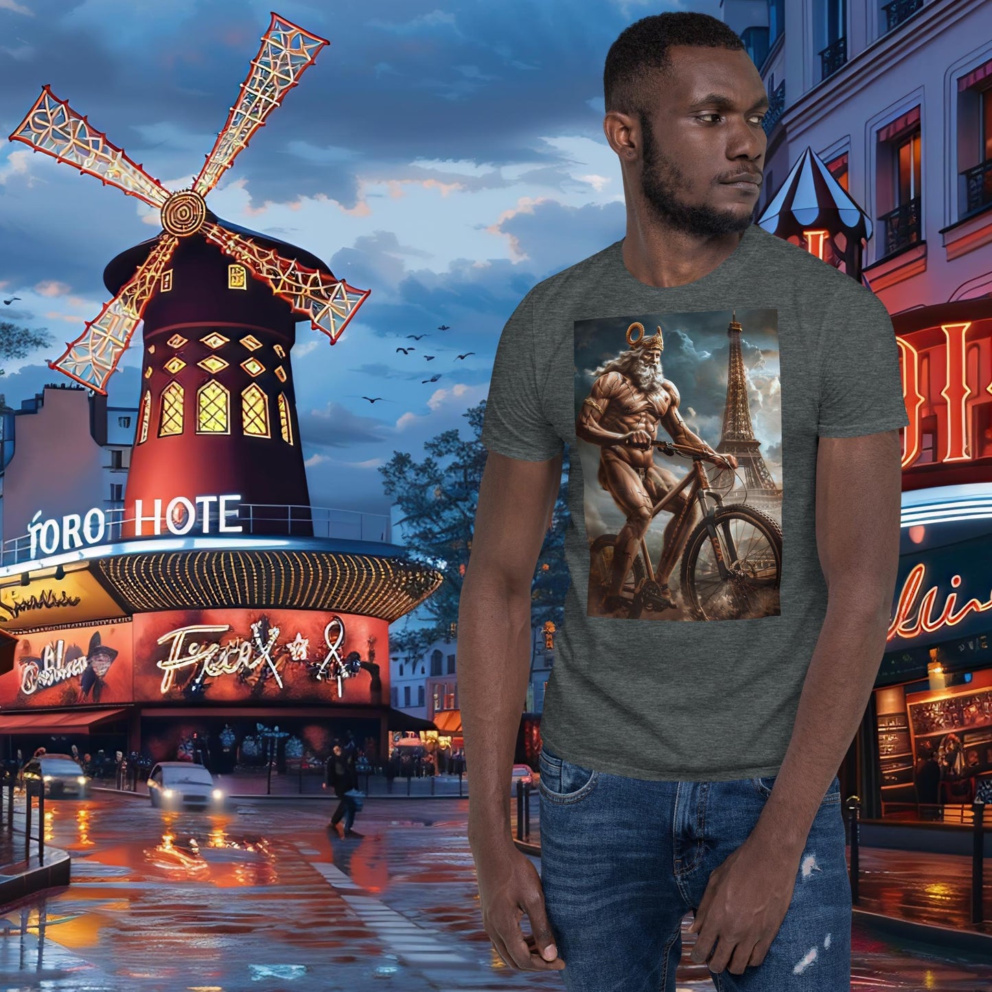 Zeus T-Shirt für Mountainbiker, Olympische Spiele in Paris