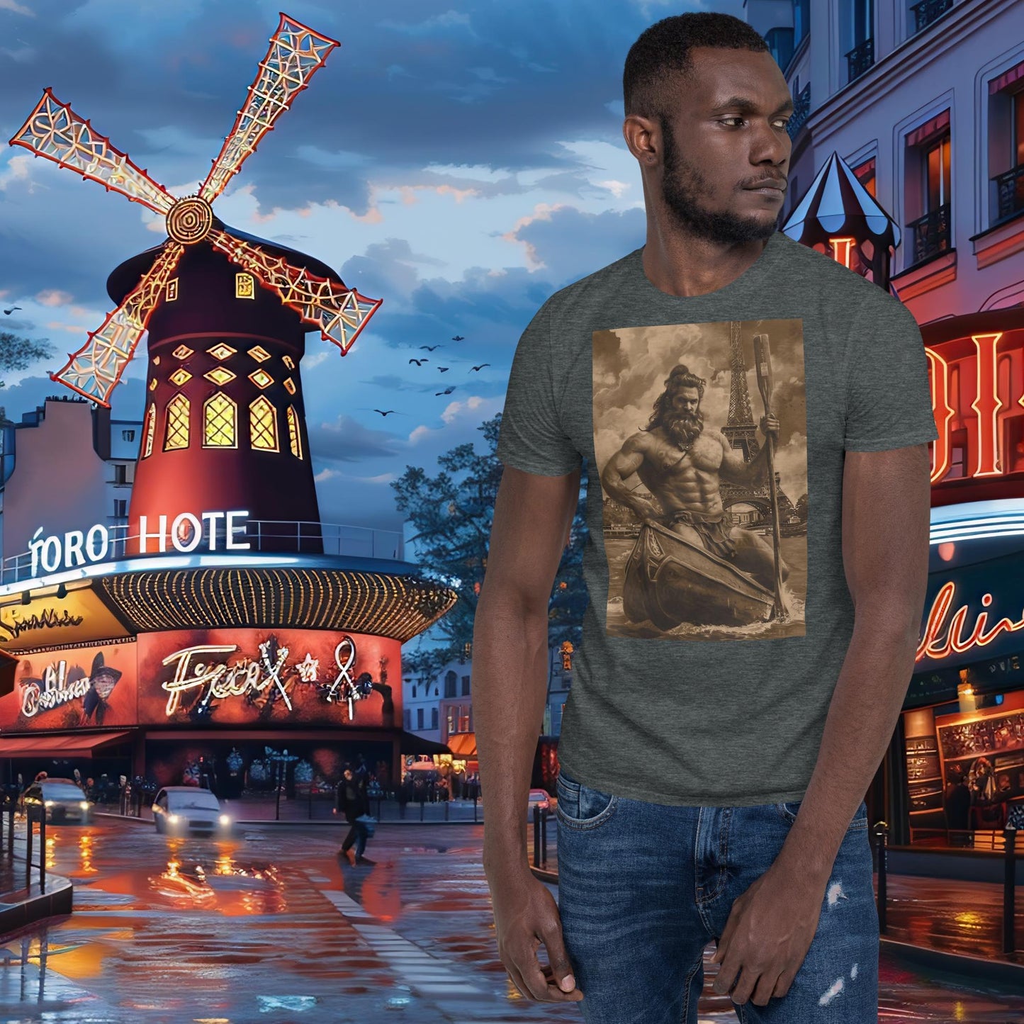 Paris Olympics Canoe Zeus T-Shirt