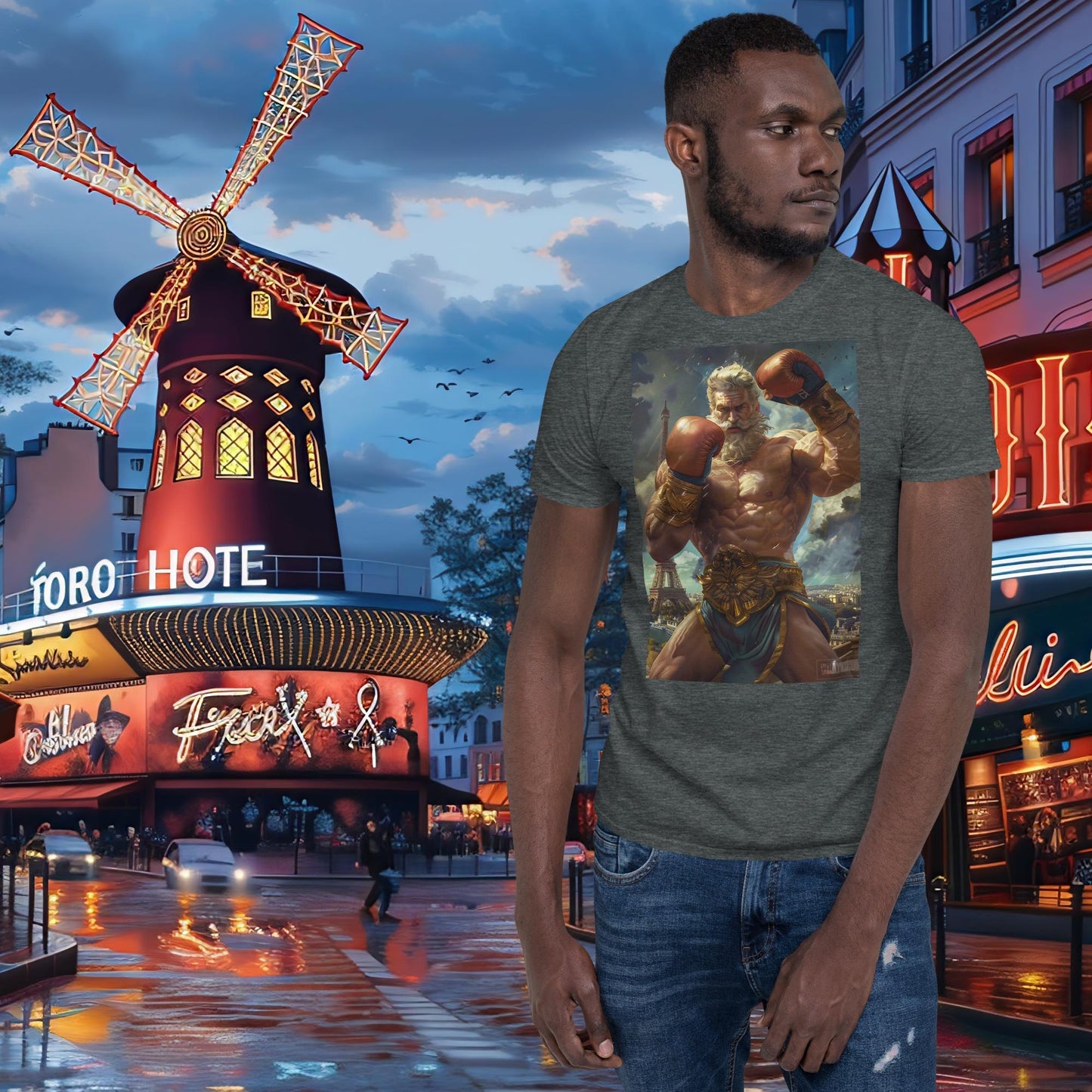 T-shirt Zeus de boxe Jeux Olympiques de Paris