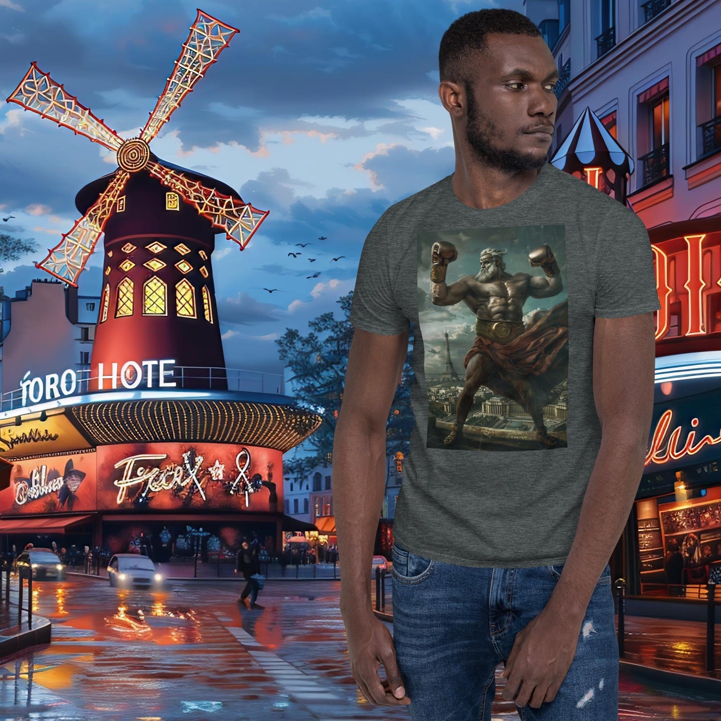 T-shirt Zeus de boxe Jeux Olympiques de Paris