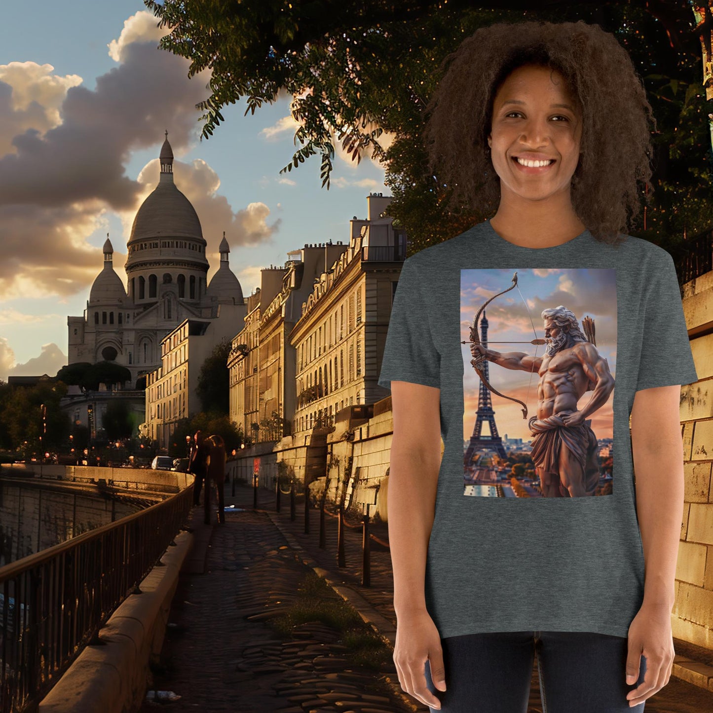 Zeus, Bogenschießen, Olympische Spiele, Paris, T-Shirt