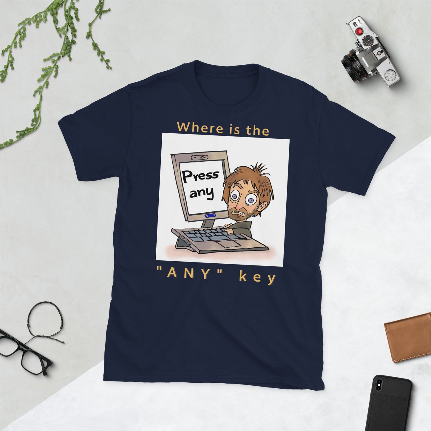 Drücken Sie die Taste "ANY" T-Shirt