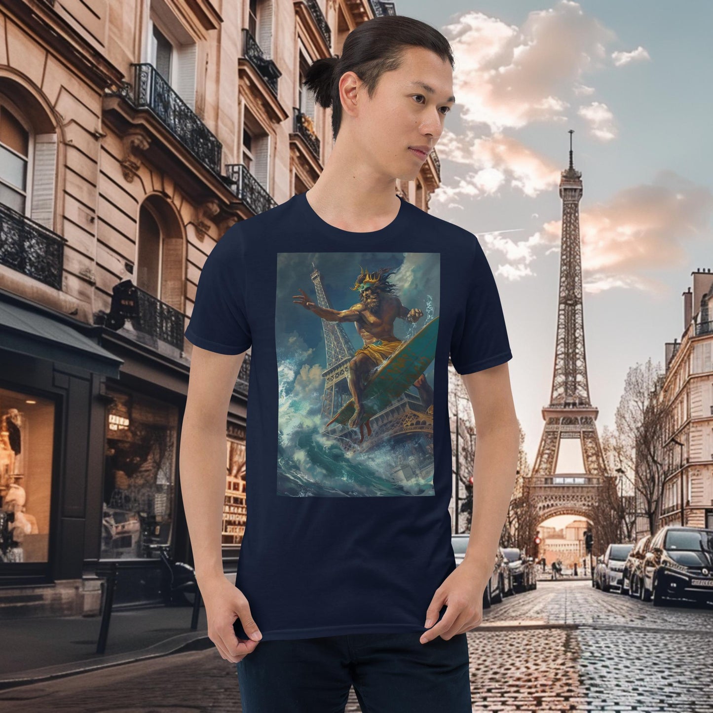 T-shirt Zeus surfant aux Jeux Olympiques de Paris