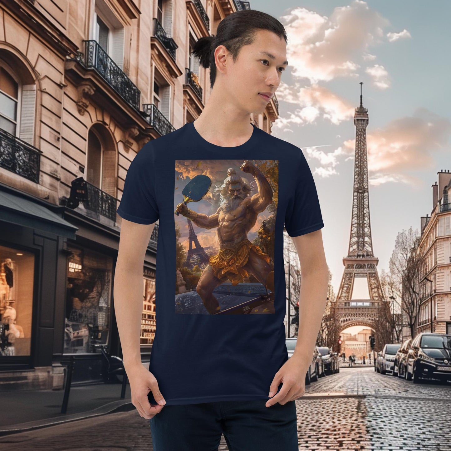 Tischtennis-Zeus-T-Shirt für die Olympischen Spiele in Paris