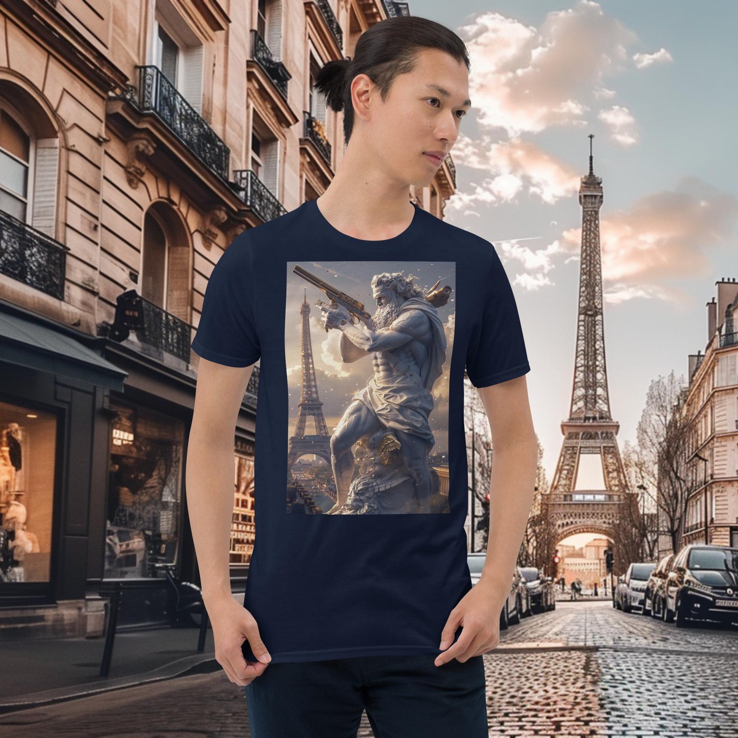 Olympische Spiele Paris Pistolenschießen Zeus T-Shirt