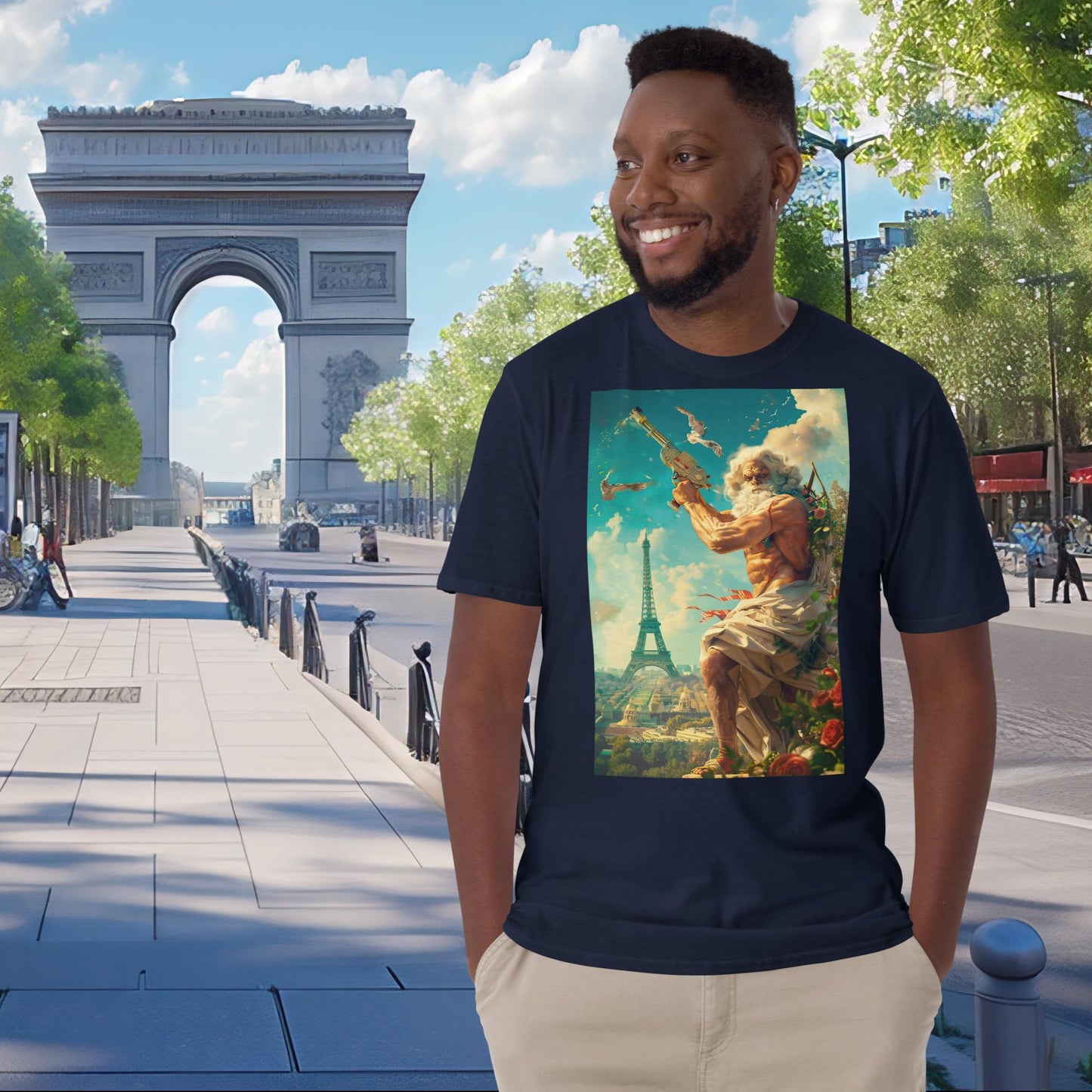 T-shirt Zeus de tir au pistolet des Jeux Olympiques de Paris