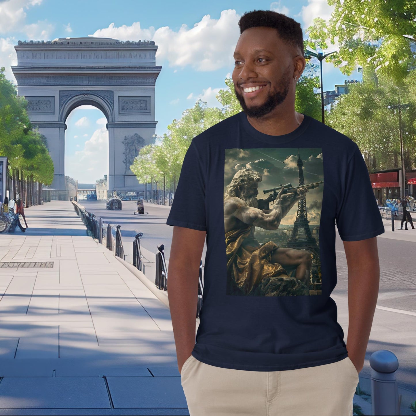 T-shirt Zeus de tir à la carabine aux Jeux Olympiques de Paris