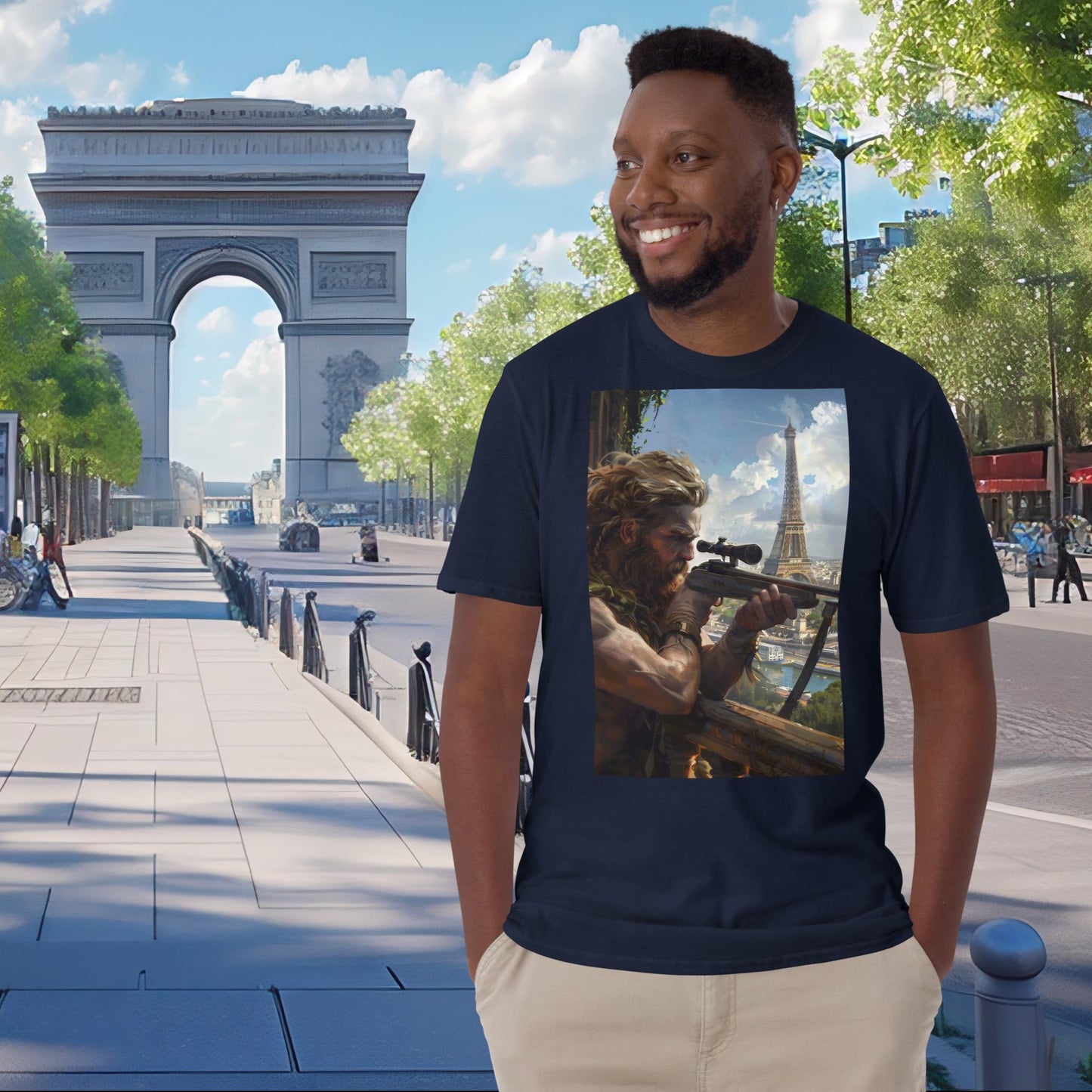 T-shirt Zeus de tir à la carabine aux Jeux Olympiques de Paris