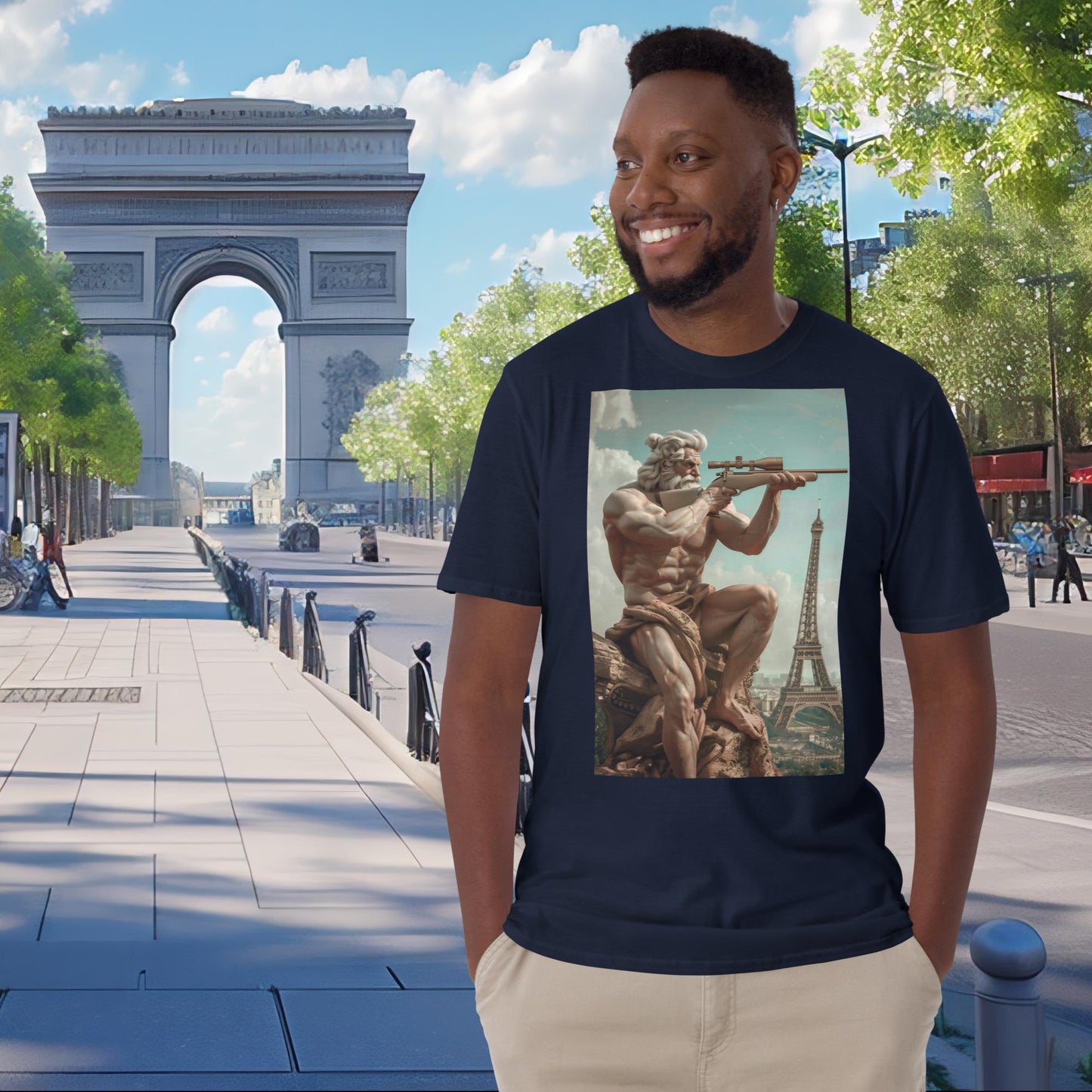 Zeus - Gewehrschießen - Olympische Spiele Paris T-Shirt