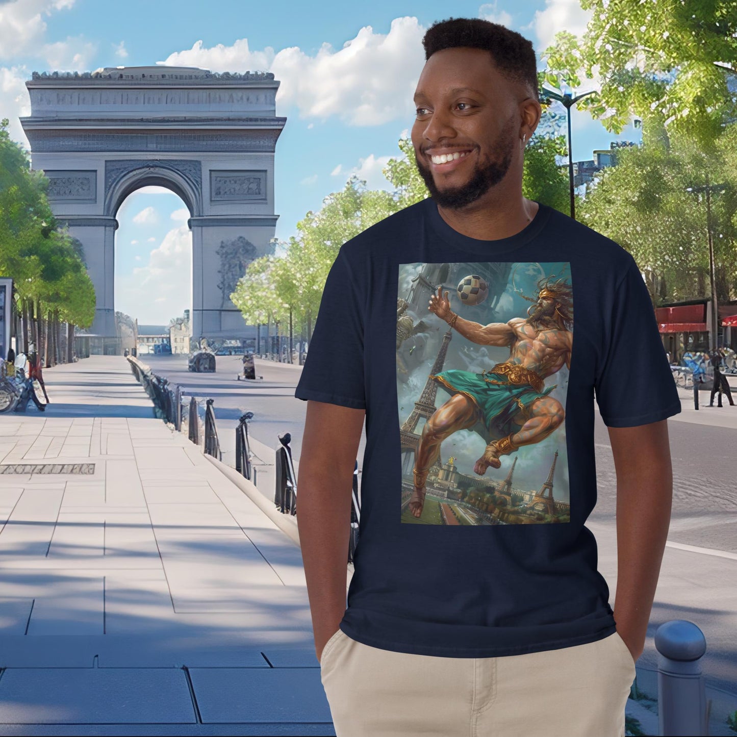 T-Shirt Zeus für Olympia-Fußball in Paris