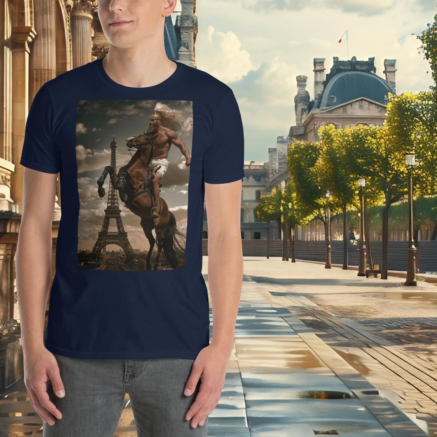 T-Shirt Zeus für den Pferdesport bei den Olympischen Spielen in Paris