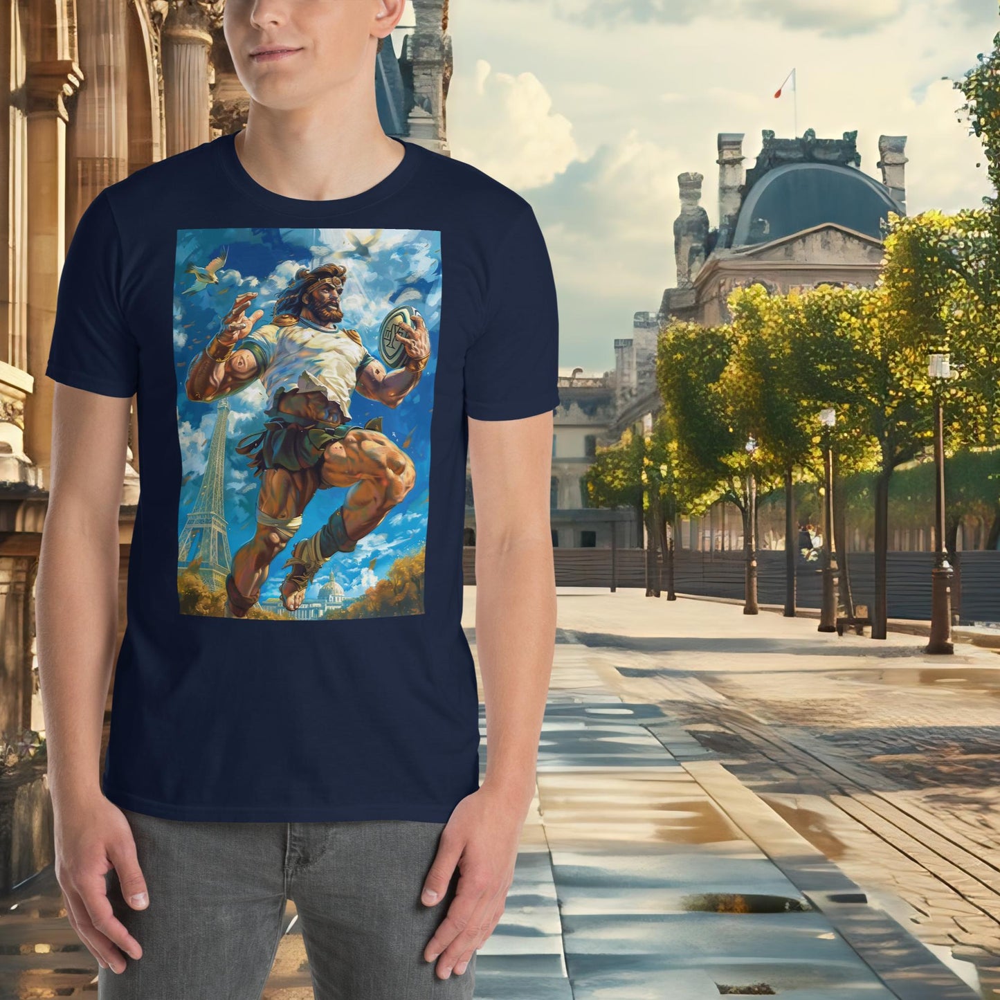 T-Shirt Zeus Jeux Olympiques de Paris Rugby Sevens