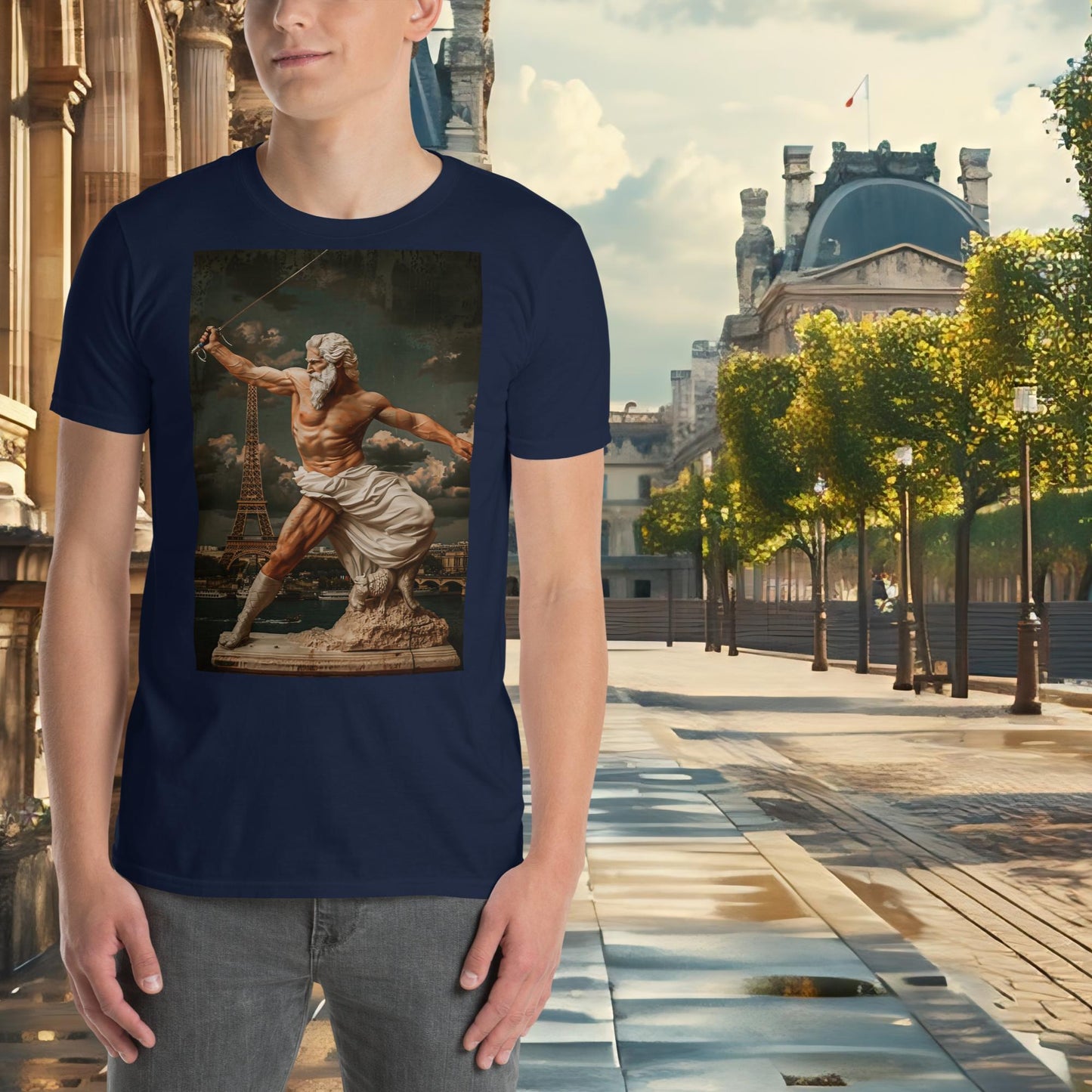 Zeus, Fechten, Olympia, Paris, T-Shirt