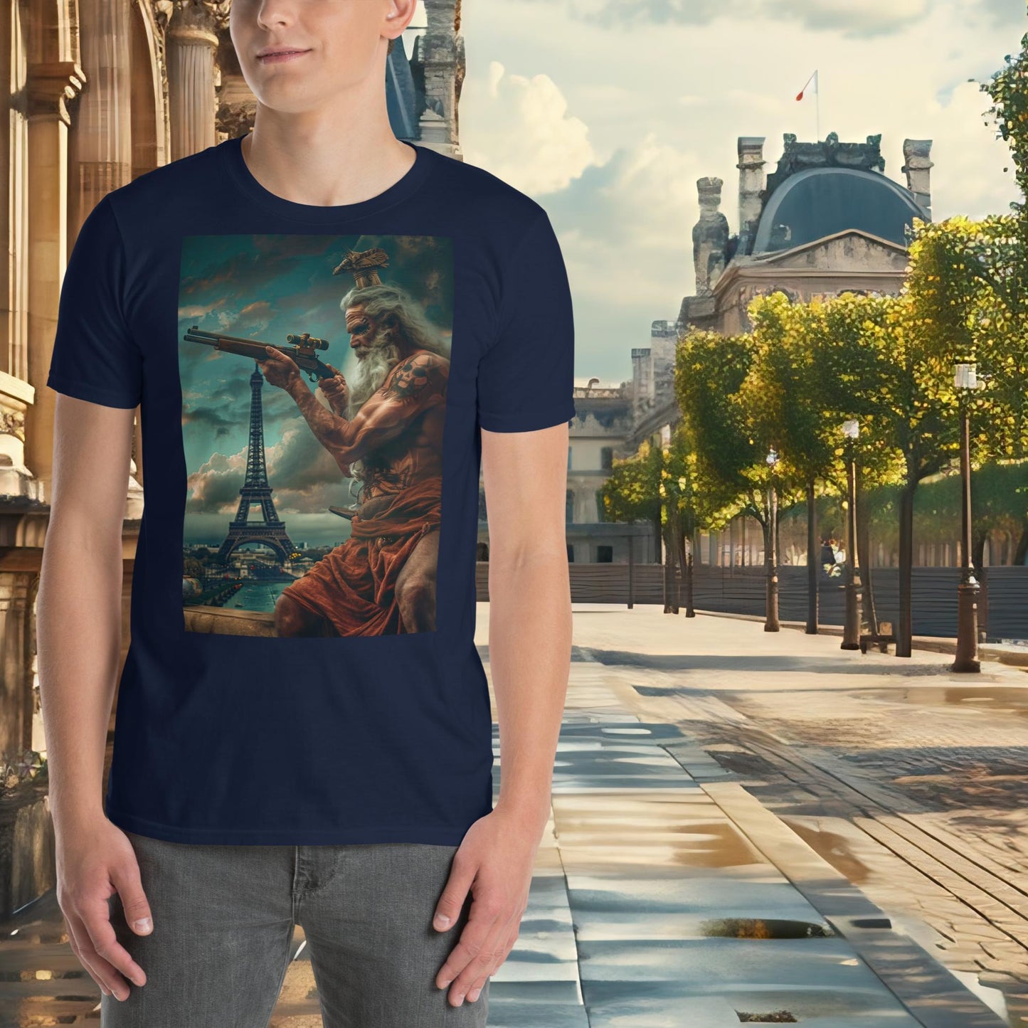 T-shirt Zeus de tir au pistolet des Jeux Olympiques de Paris