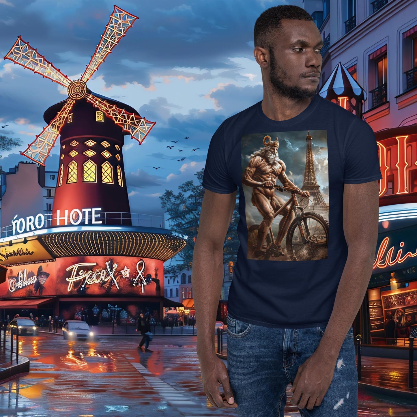 Paris Olympics Mountain Cycling Zeus T-Shirt