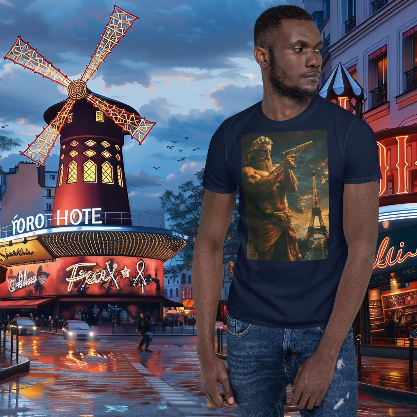 T-shirt Zeus de tir au pistolet des Jeux Olympiques de Paris