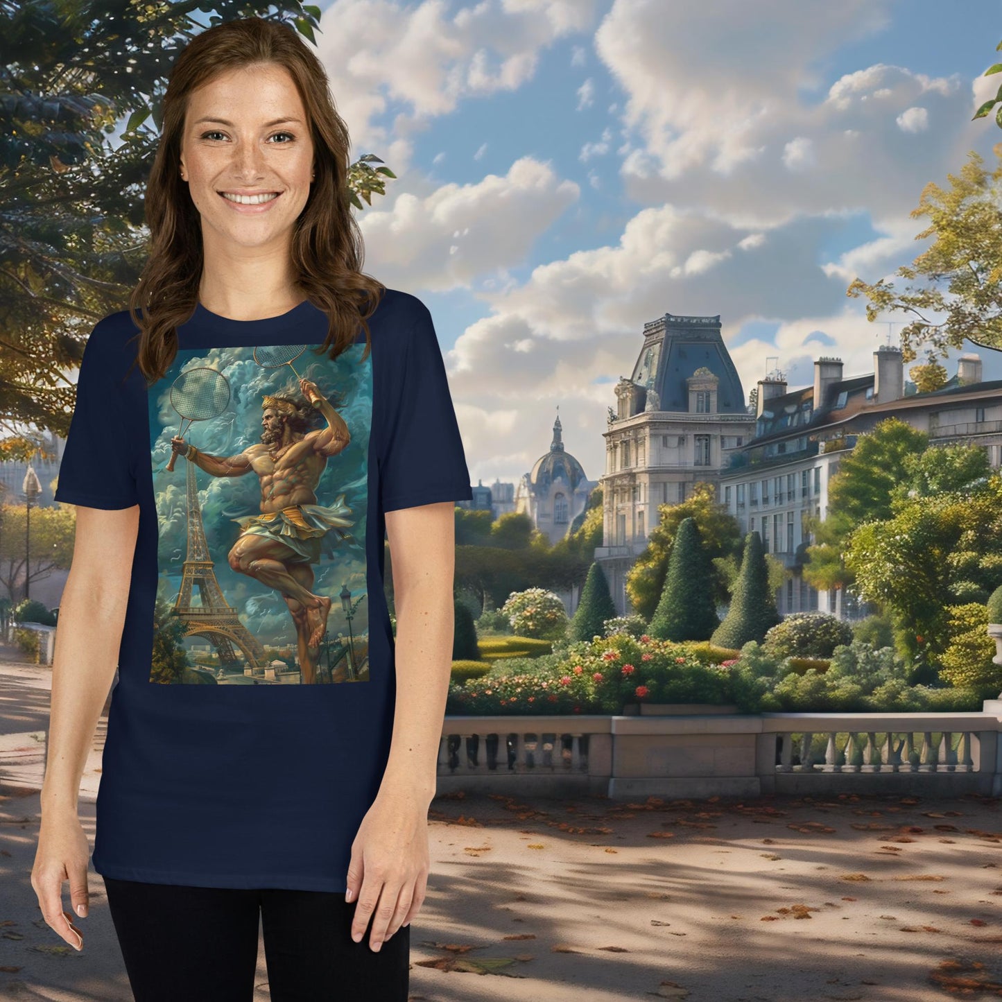 T-shirt Zeus de badminton des JO de Paris