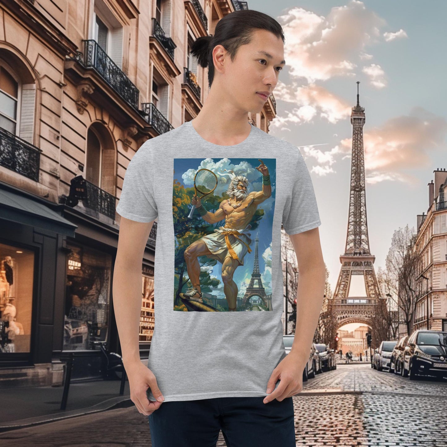 T-Shirt Zeus für Tennisspieler der Olympischen Spiele in Paris