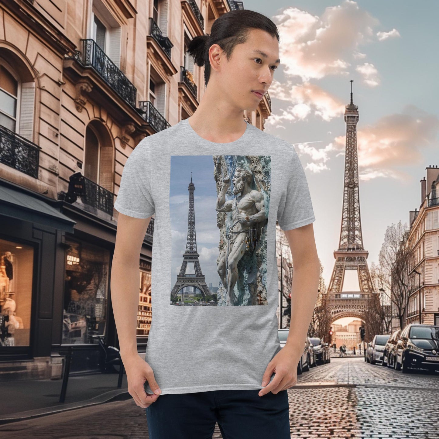 T-shirt Zeus escaladant les Jeux Olympiques de Paris