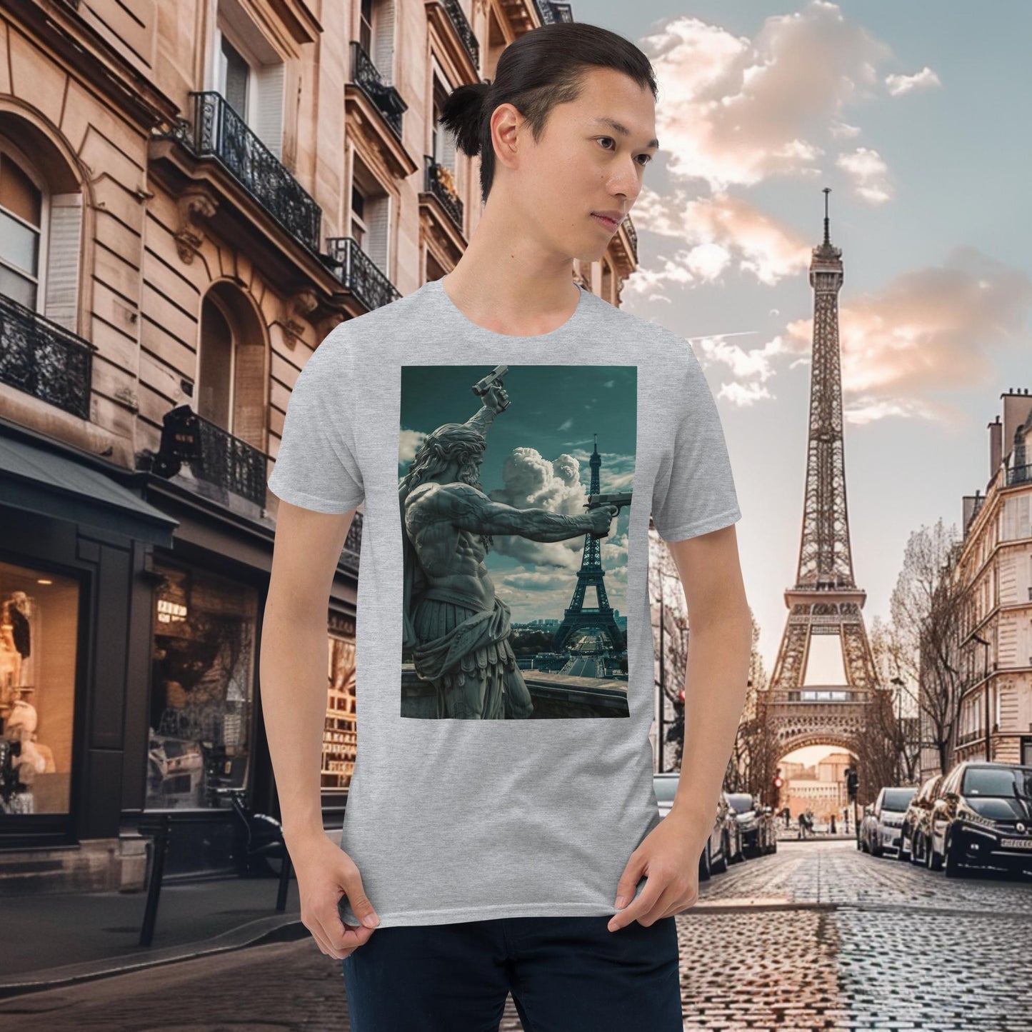 Olympische Spiele Paris Pistolenschießen Zeus T-Shirt