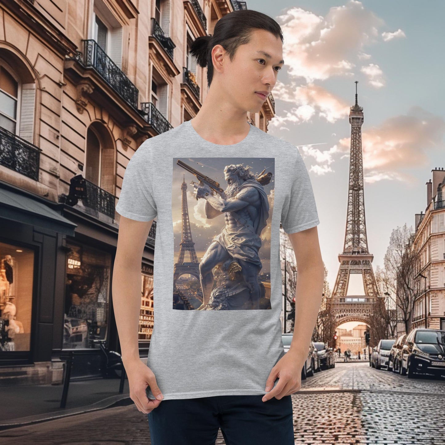 Olympische Spiele Paris Pistolenschießen Zeus T-Shirt