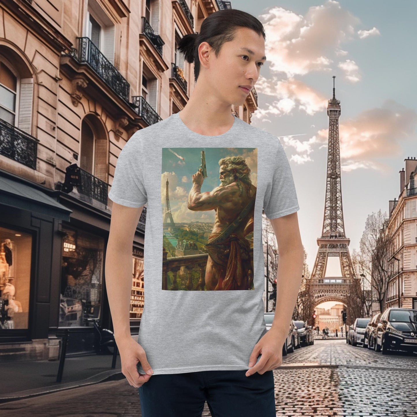 Olympische Spiele Paris Pistolenschießen Zeus T-Shirt