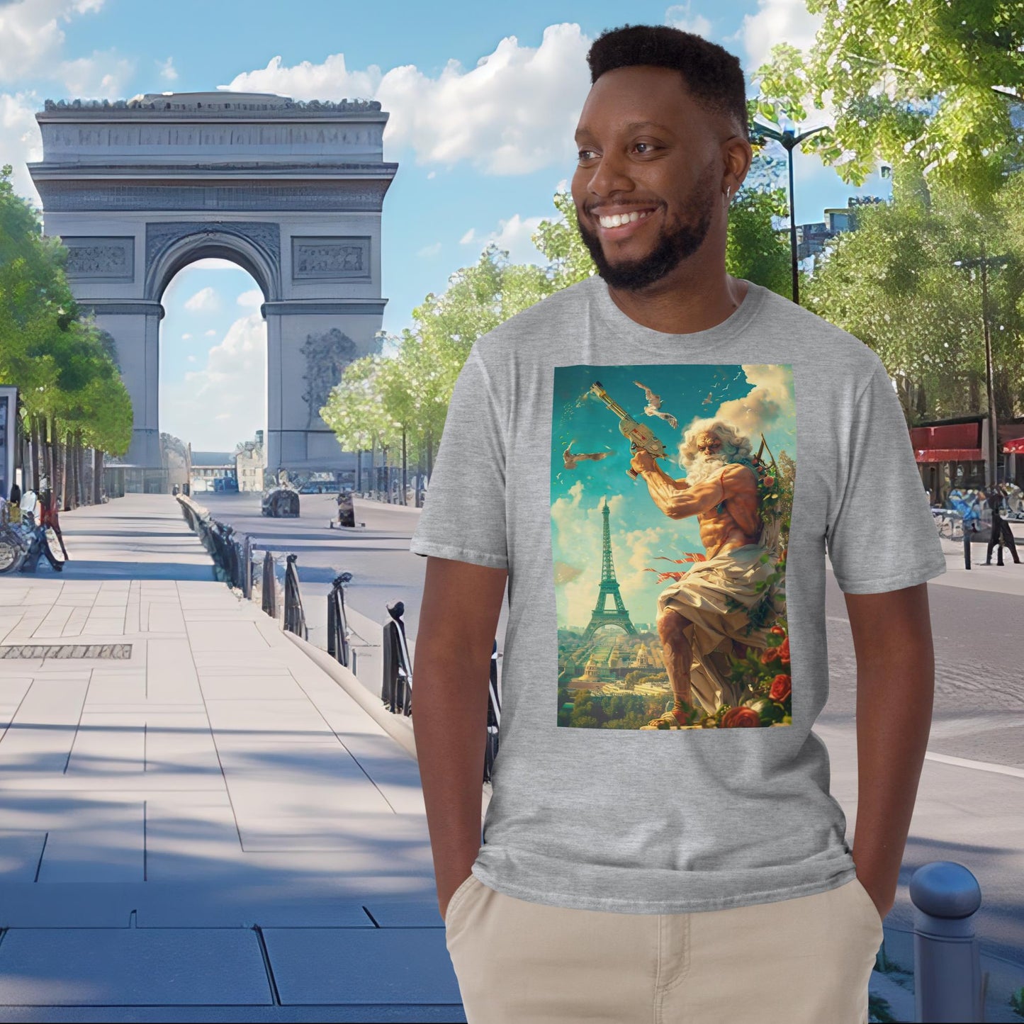 T-shirt Zeus de tir au pistolet des Jeux Olympiques de Paris