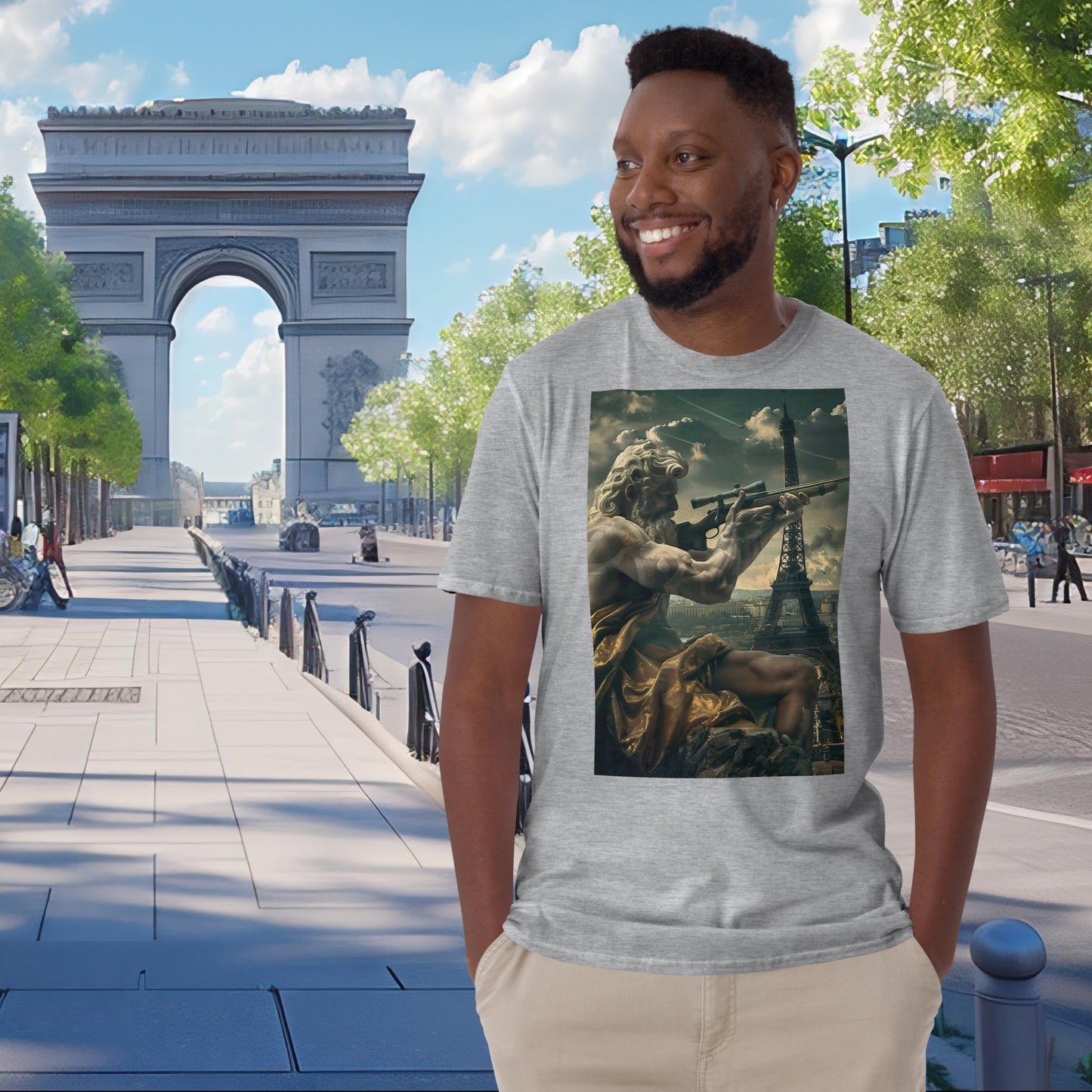 T-shirt Zeus de tir à la carabine aux Jeux Olympiques de Paris