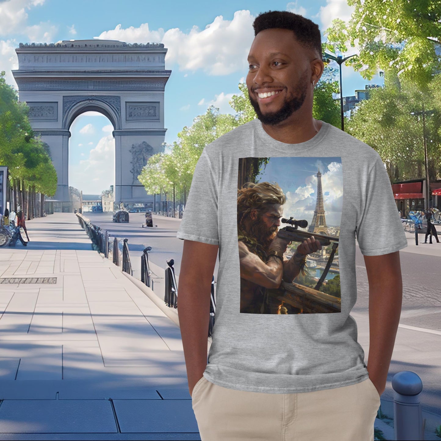 T-shirt Zeus de tir à la carabine aux Jeux Olympiques de Paris