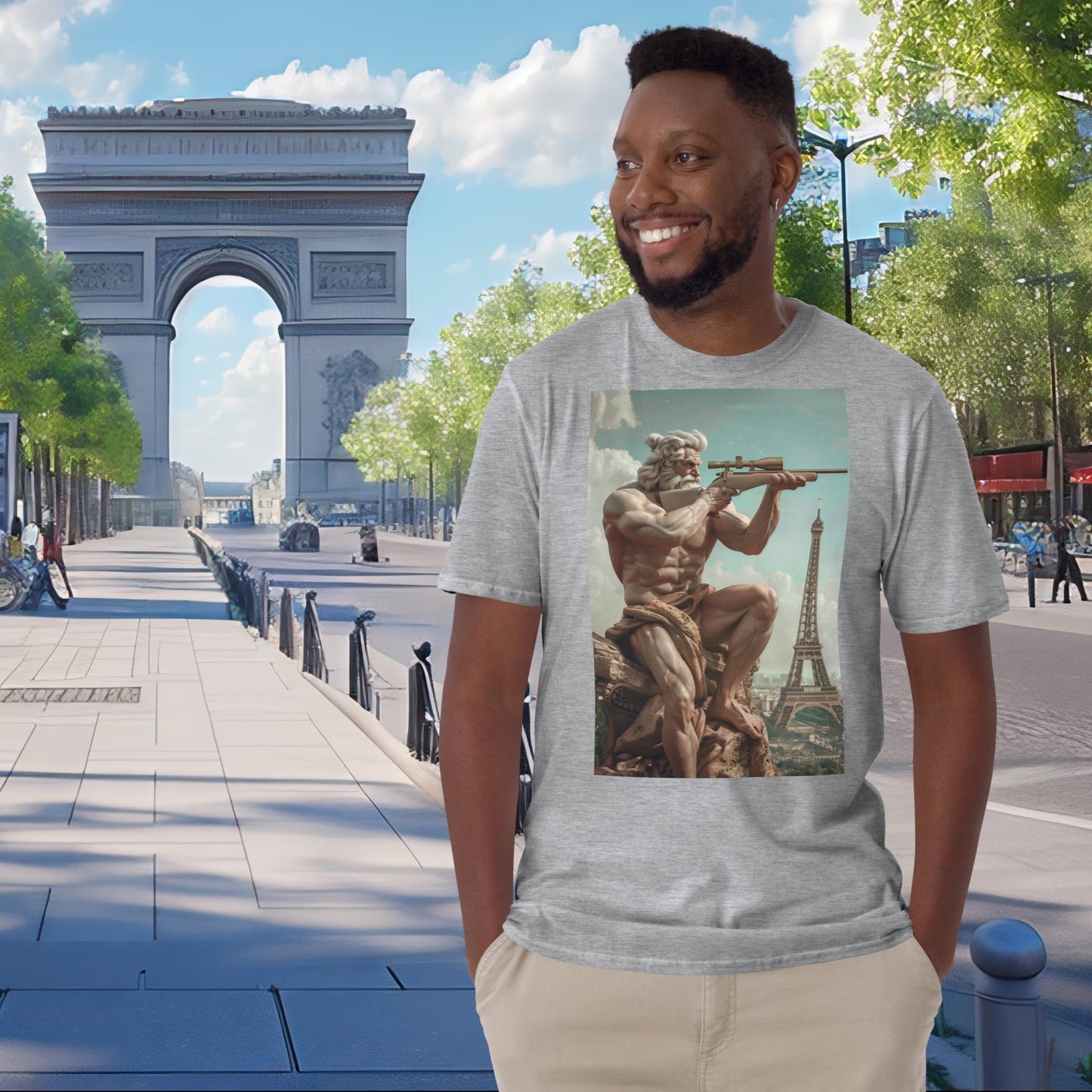 Zeus - Gewehrschießen - Olympische Spiele Paris T-Shirt