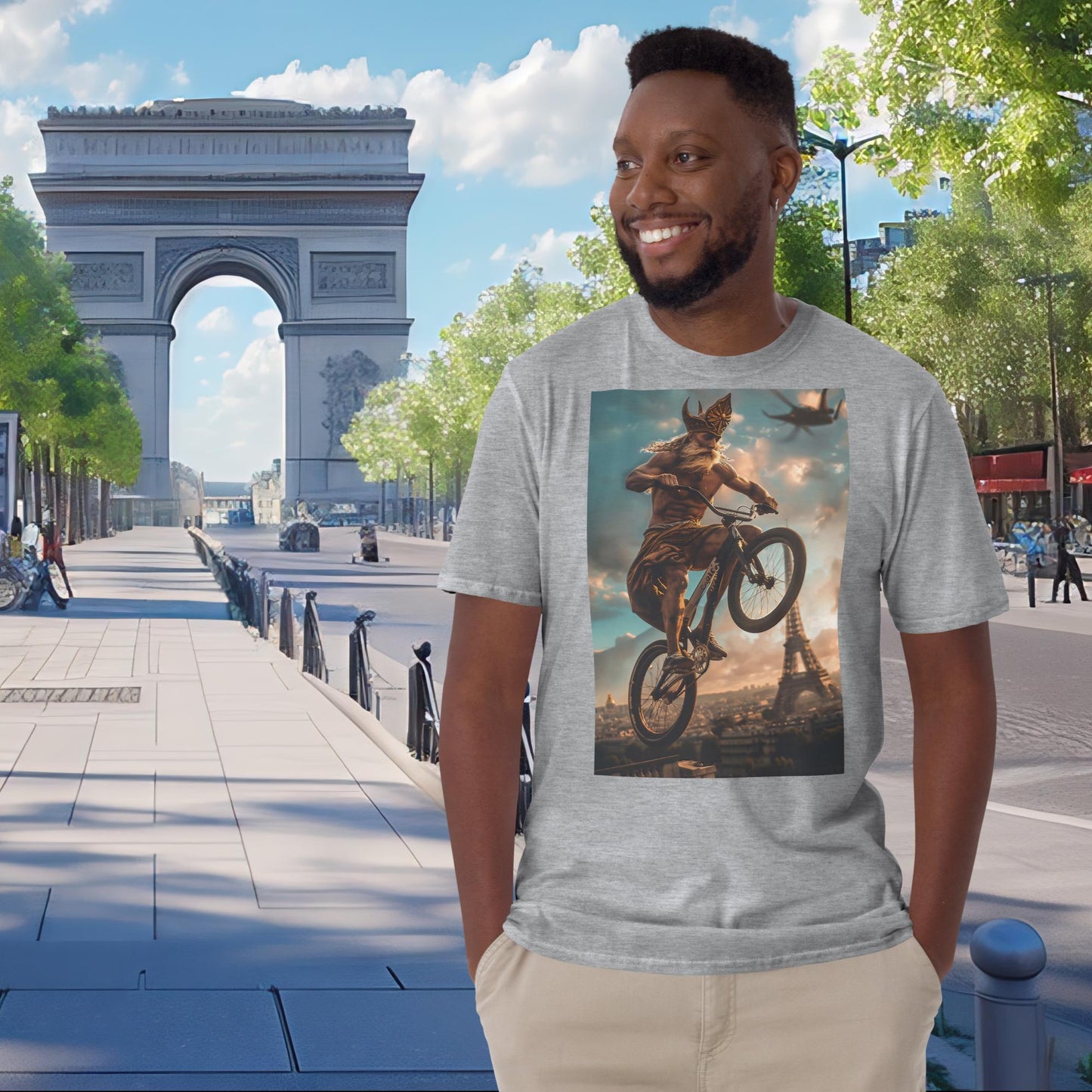 Olympische Spiele Paris Radfahren BMX Zeus T-Shirt