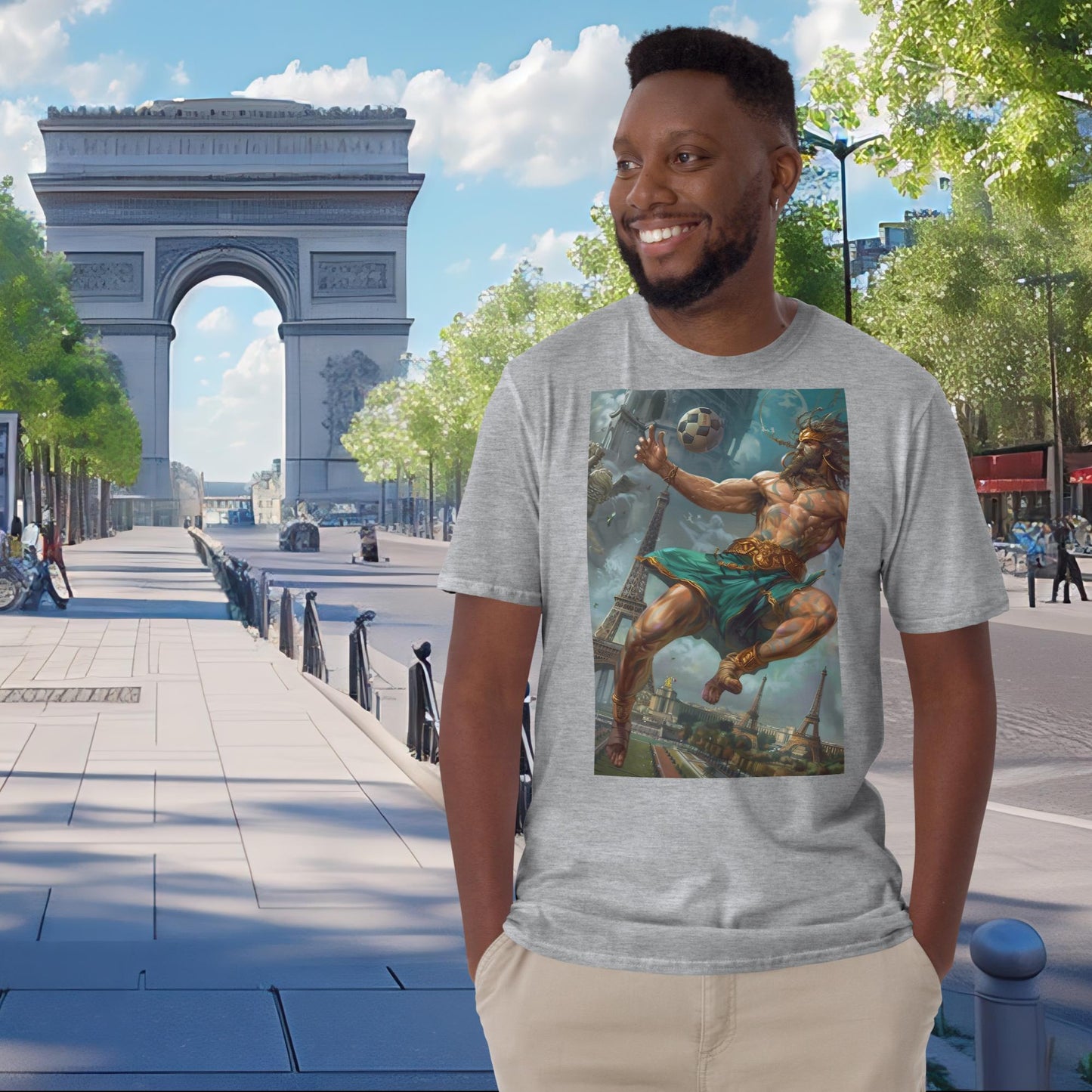 T-Shirt Zeus für Olympia-Fußball in Paris