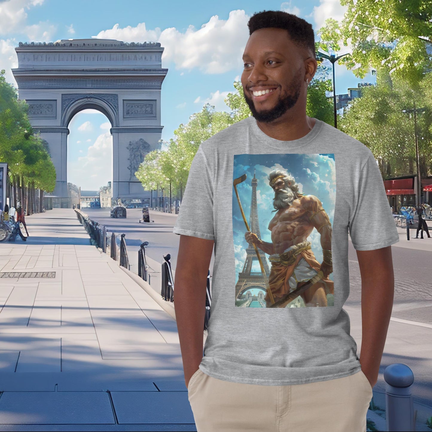 Eishockey-T-Shirt Zeus für die Olympischen Spiele in Paris