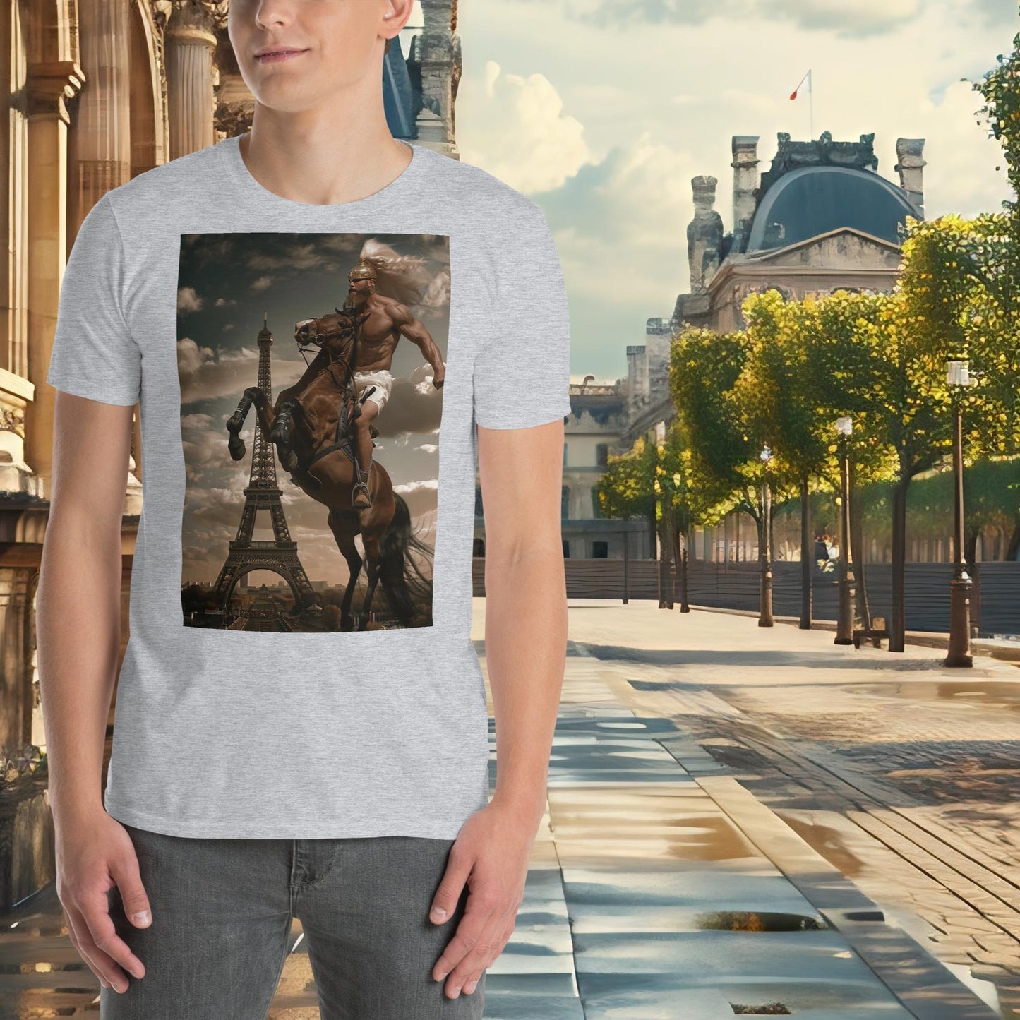 T-Shirt Zeus für den Pferdesport bei den Olympischen Spielen in Paris