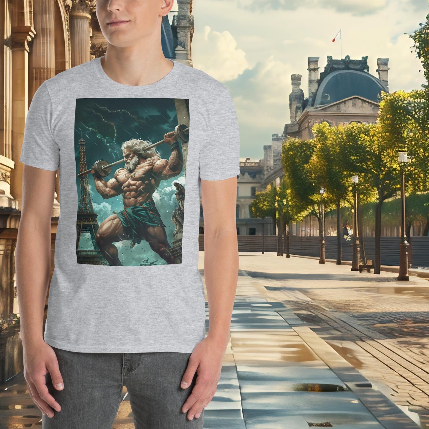 T-shirt Zeus d'haltérophilie des Jeux Olympiques de Paris