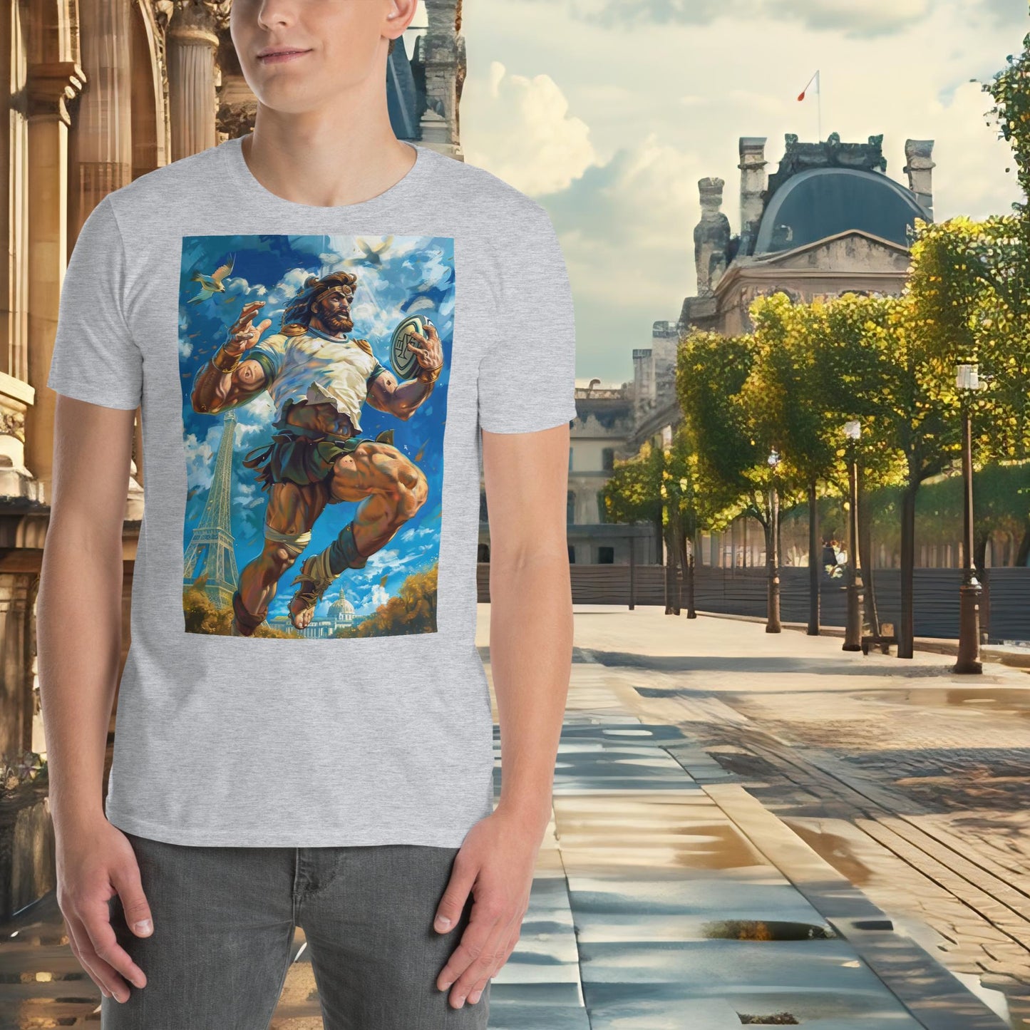 T-Shirt Zeus Jeux Olympiques de Paris Rugby Sevens