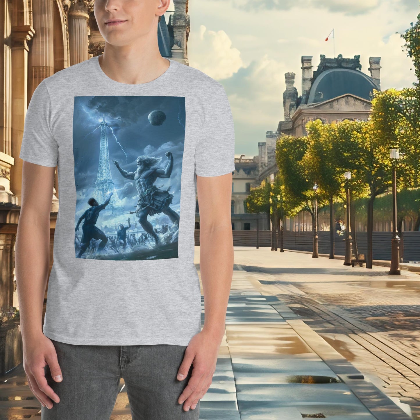 T-Shirt Zeus für Olympia-Fußball in Paris