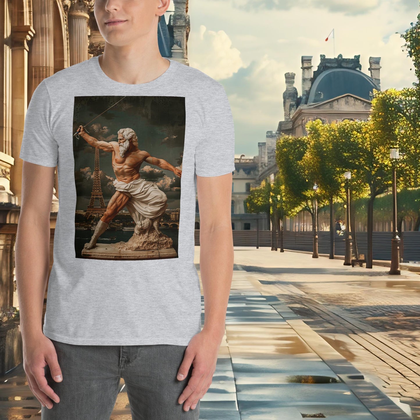 Zeus, Fechten, Olympia, Paris, T-Shirt