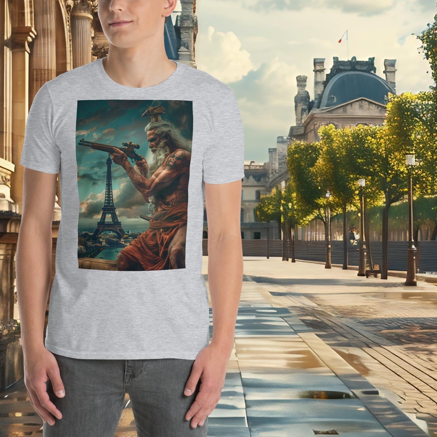 T-shirt Zeus de tir au pistolet des Jeux Olympiques de Paris