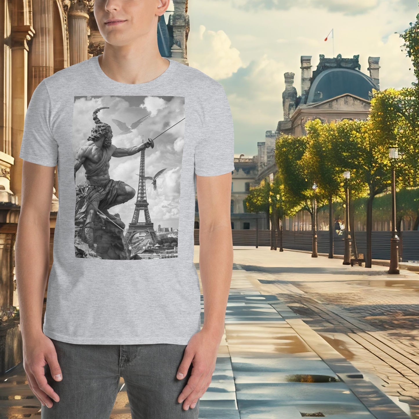 Paris Olympics Fencing Zeus T-Shirt