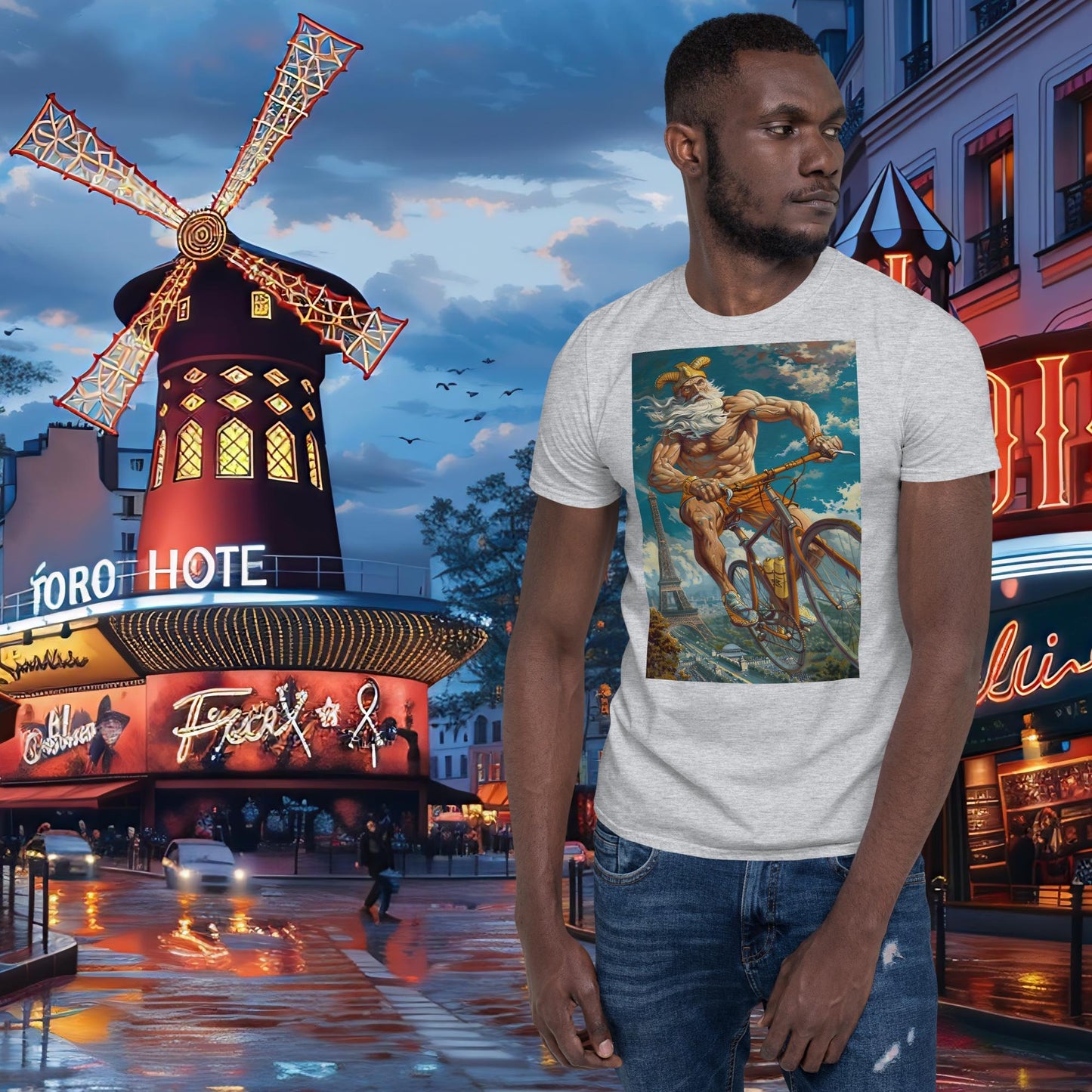 T-shirt Zeus de cyclisme sur route des JO de Paris