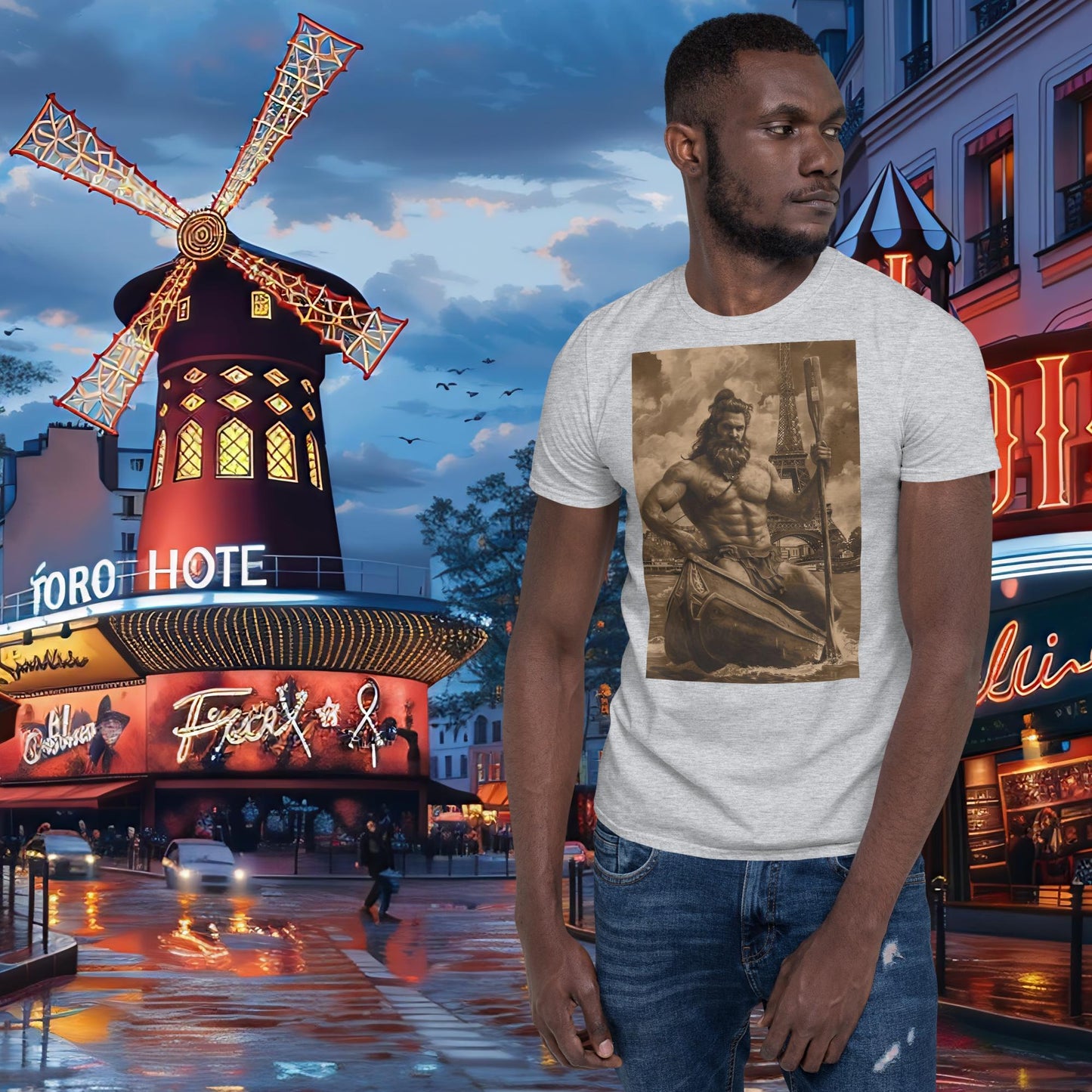 Paris Olympics Canoe Zeus T-Shirt