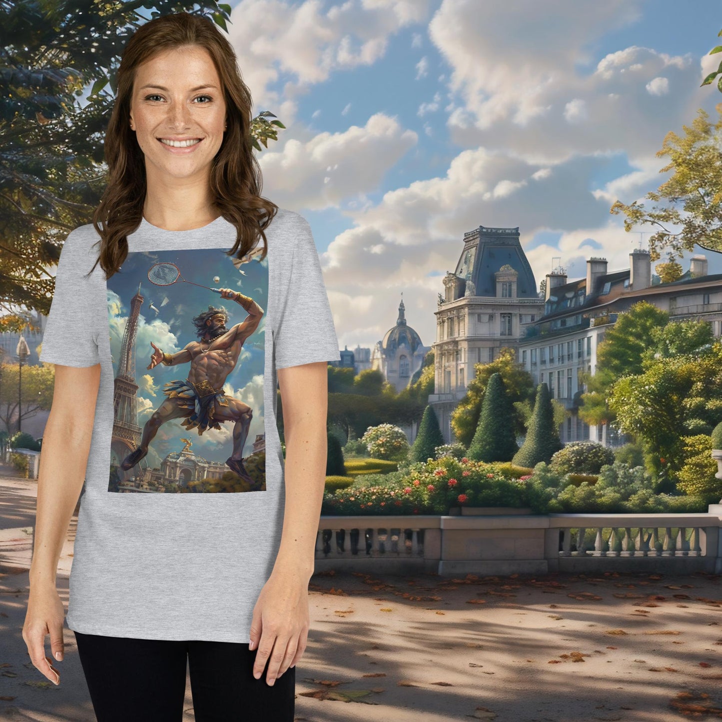 T-shirt Zeus de badminton des JO de Paris