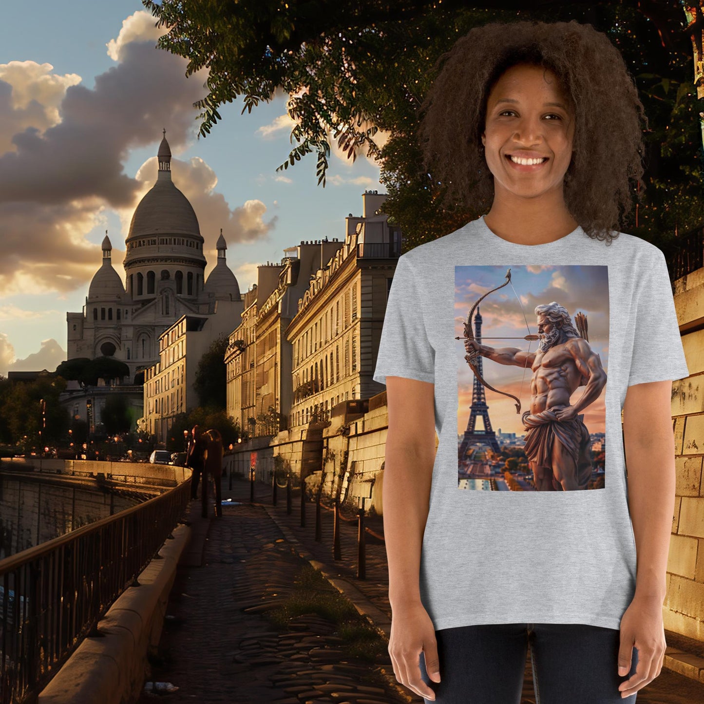 Zeus, Bogenschießen, Olympische Spiele, Paris, T-Shirt