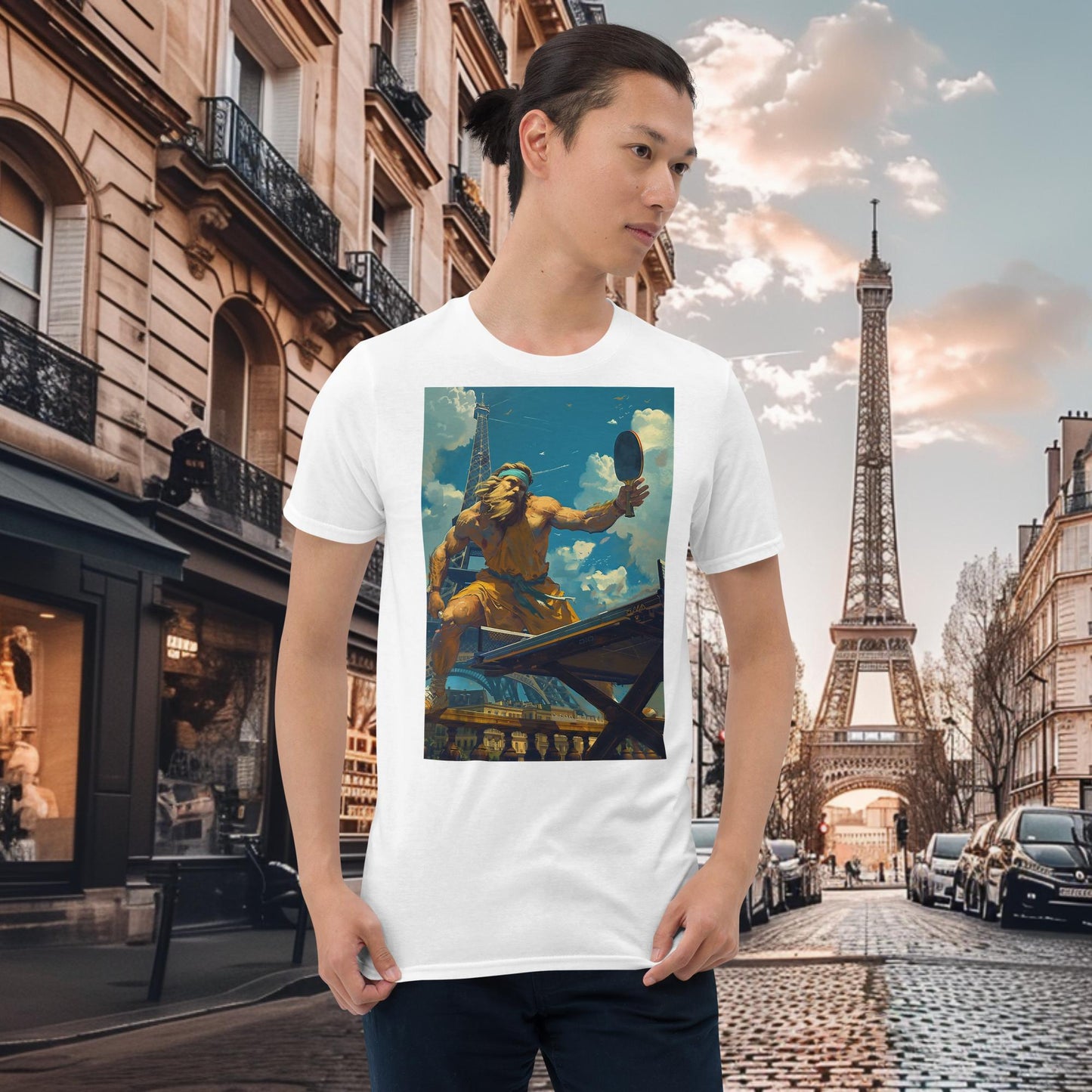 Tischtennis-Zeus-T-Shirt für die Olympischen Spiele in Paris