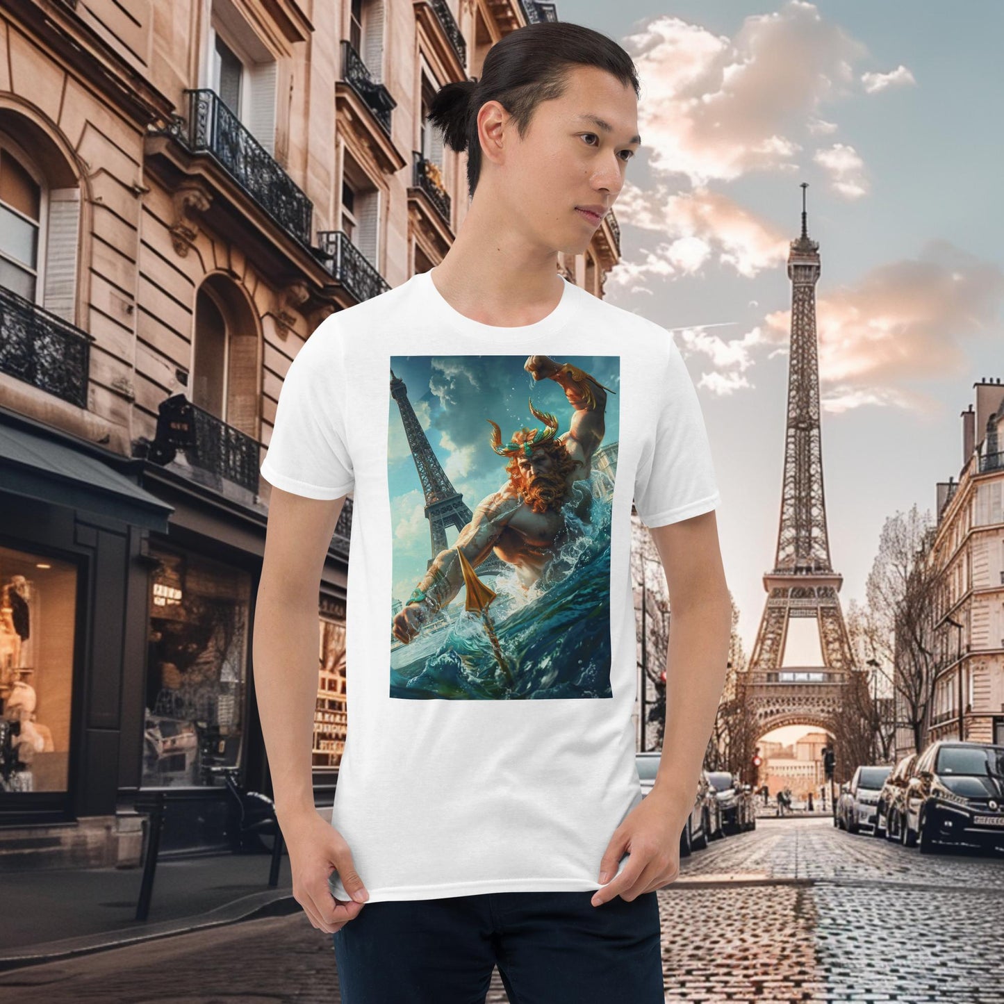 Zeus, Olympia-Schwimm-T-Shirt aus Paris