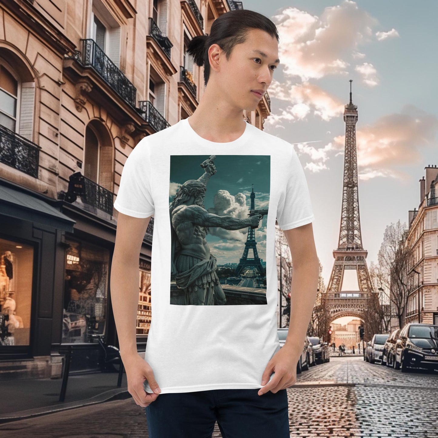 Olympische Spiele Paris Pistolenschießen Zeus T-Shirt