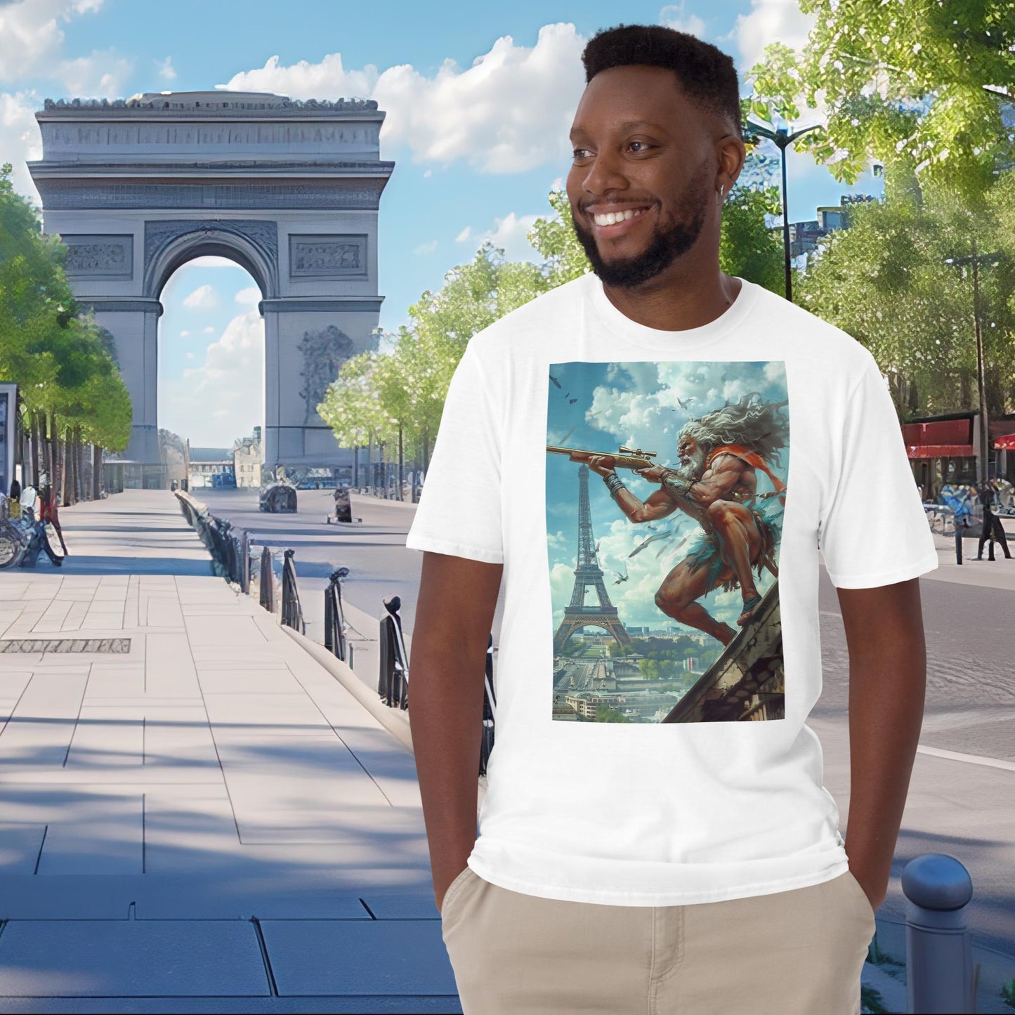 Olympische Spiele Paris Schrotflintenschießen Zeus T-Shirt